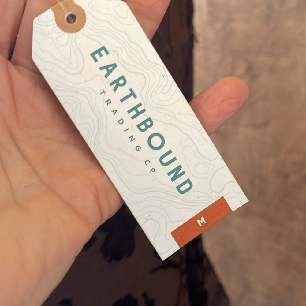 EARTHBOUND Dark Brown Floral Pattern 
Maxi Dress - Picture 12 of 16